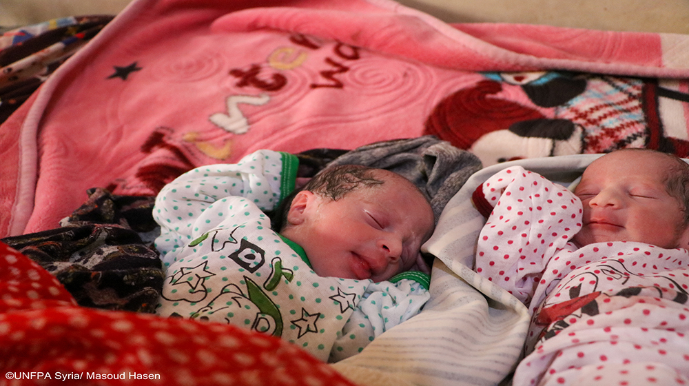 "Born amidst challenges, this little one represents hope and resilience in the face of adversity. Thanks to UNFPA's support, mothers and newborns receive life-saving care in Syria."