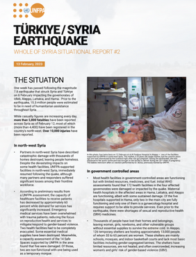 TÜRKIYE / SYRIA EARTHQUAKE - WHOLE OF SYRIA SITUATIONAL REPORT #2