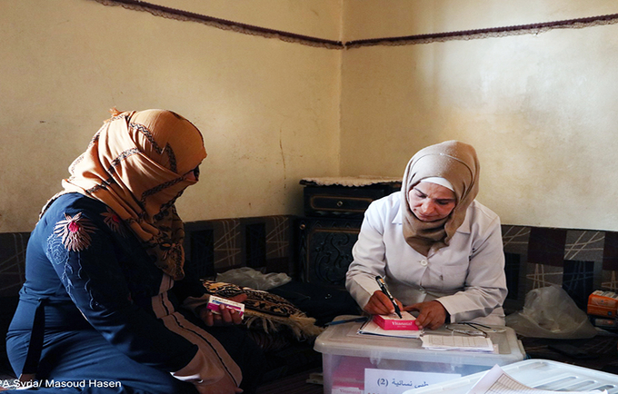 The medical mobile team provides women and girls with lifesaving reproductive health services and Gender-Based Violence interv