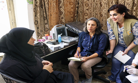 EU & UNFPA staff are in the field speaking to women about their dire needs. ©UNFPA- Syria
