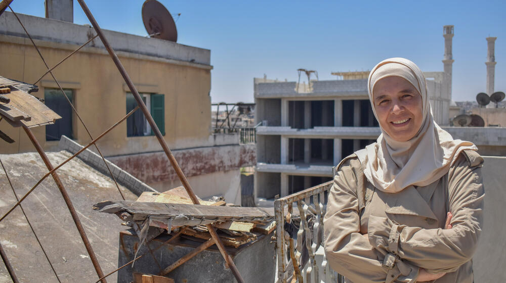 Najwa Bikdash, 52, is from the Bustan Al Zahra neighbourhood in Aleppo. After her abusive husband walked out on her and their fo