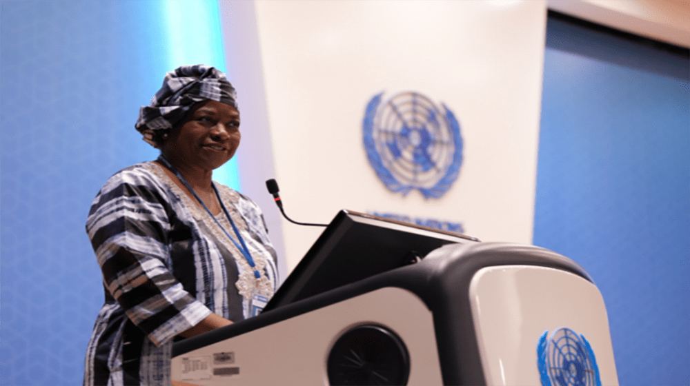 Dr Natalia Kanem, delivering her opening remarks during the 6th Regional Review of the #ICPD in the Arab region ©UNFPA ASRO
