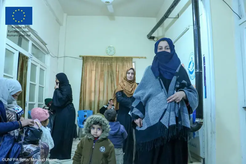 With the support of the European - Union, UNFPA provides Core Life-saving  Reproductive Health and Protection services for Women and Girls in need in Syria