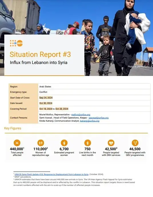 Influx from Lebanon into Syria - October Situation Report #3