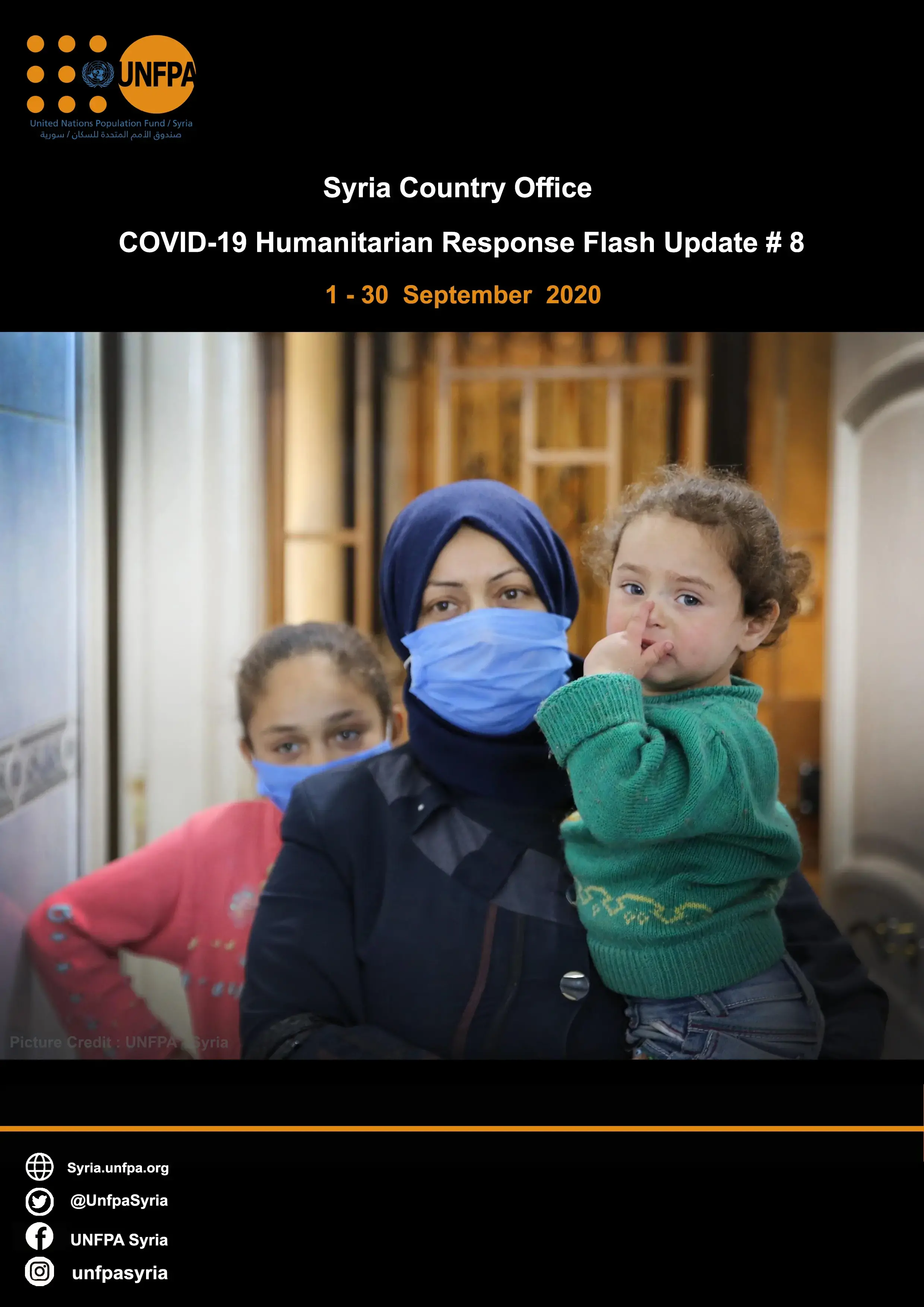 UNFPA Syria -  COVID-19 Humanitarian Response Flash Update #8 / 01- 30 September 2020